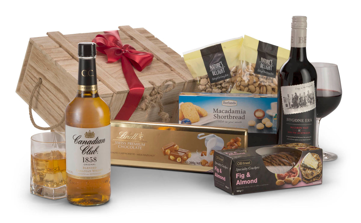 Whisky & Red Wine Gift Hamper - Interhampers