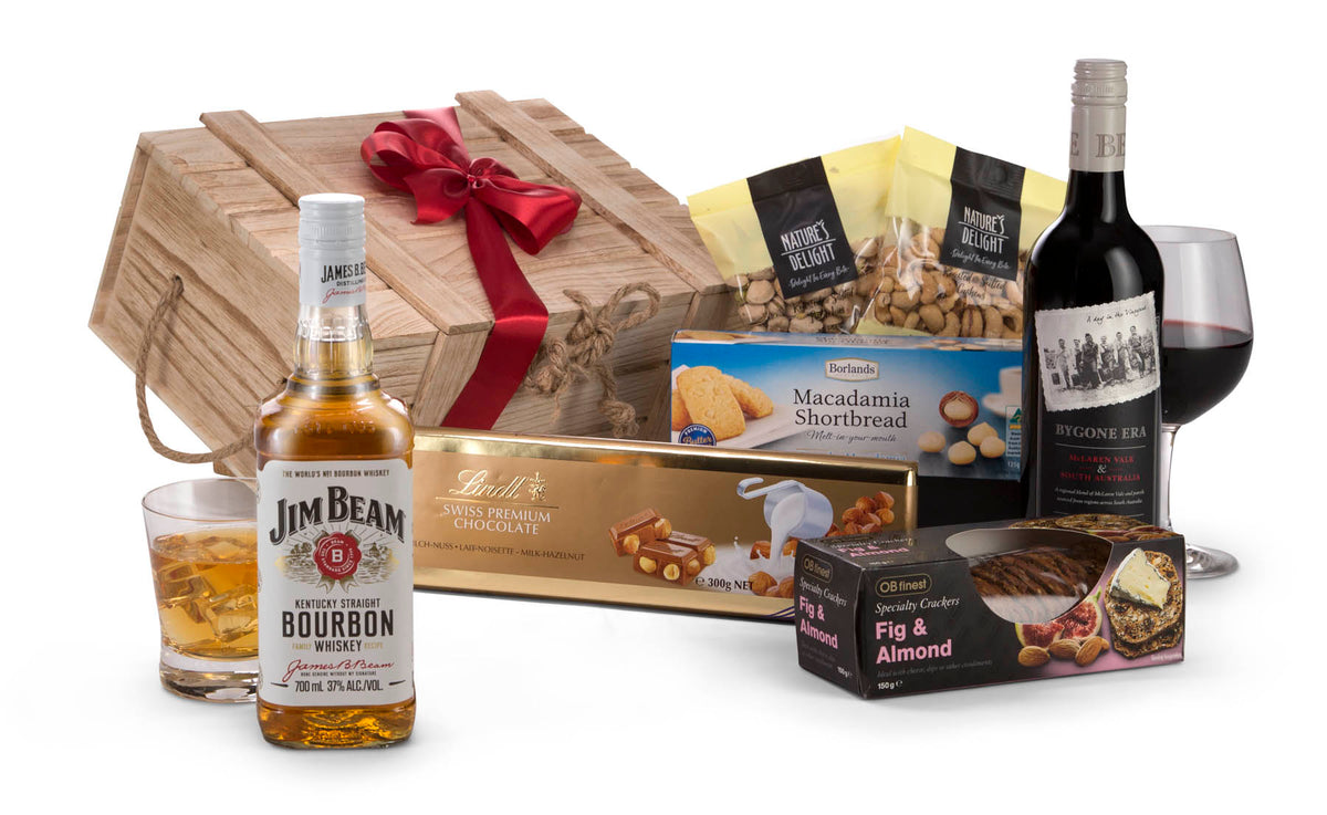 Bourbon & Red Wine Gift Hamper - Interhampers