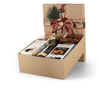 Red decorative Christmas gift box from Interhampers with festive "Merry Christmas" design, packed and ready for holiday gifting.