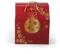 Closed box of Interhampers Christmas Treat with festive packaging, showcasing holiday-themed chocolates and confections inside.