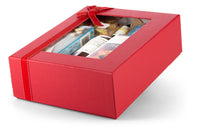 A packed set of Interhampers Sparkling Occasion gift boxes with assorted sparkling beverages and elegant packaging.